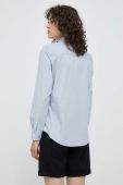 Бавовняна сорочка Tommy Hilfiger жіноча regular класичний комір колір блакитний (3000103)