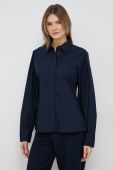 Бавовняна сорочка Tommy Hilfiger жіноча колір синій regular класичний комір (3007406)