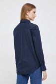 Бавовняна сорочка Tommy Hilfiger жіноча колір синій relaxed класичний комір (3094728)