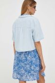 Бавовняна сорочка Lee жіноча relaxed класичний комір колір блакитний