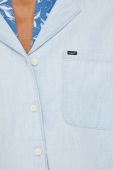 Бавовняна сорочка Lee жіноча relaxed класичний комір колір блакитний