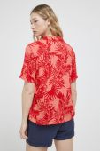Сорочка Superdry жіноча колір червоний regular класичний комір