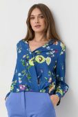 Блузка MAX&Co. жіноча колір синій візерунок (3139949)