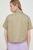 Сорочка Dickies жіноча колір зелений relaxed класичний комір