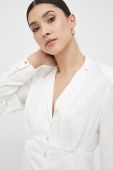 Сорочка Morgan жіноча колір білий regular класичний комір