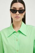 Бавовняна сорочка Miss Sixty жіноча колір зелений relaxed класичний комір