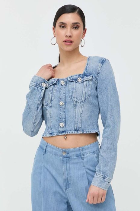 Джинсова блузка Miss Sixty жіноча колір блакитний