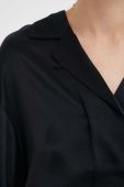 Сорочка 2NDDAY жіноча колір чорний relaxed класичний комір
