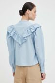 Бавовняна сорочка 2NDDAY жіноча regular колір блакитний