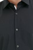 Бавовняна сорочка HUGO чоловіча колір чорний slim класичний комір (2905859)