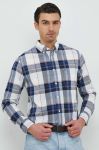 Бавовняна сорочка Tommy Hilfiger чоловіча колір синій regular комір button-down (2870564)