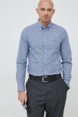 Бавовняна сорочка Tommy Hilfiger чоловіча regular комір button-down колір блакитний (2965004)