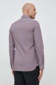 Бавовняна сорочка Tommy Hilfiger чоловіча колір бордовий regular комір button-down (2965011)