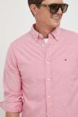 Сорочка Tommy Hilfiger чоловіча колір рожевий regular комір button-down