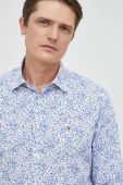 Бавовняна сорочка Tommy Hilfiger чоловіча regular класичний комір колір блакитний (2855519)