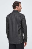 Сорочка BOSS чоловіча колір чорний regular класичний комір (3147586)