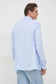 Бавовняна сорочка BOSS чоловіча regular класичний комір колір блакитний (2882729)