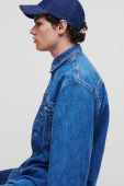 Джинсова сорочка Karl Lagerfeld Jeans чоловіча regular класичний комір колір блакитний