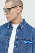 Джинсова сорочка Karl Lagerfeld Jeans чоловіча regular класичний комір колір блакитний