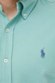 Бавовняна сорочка Polo Ralph Lauren чоловіча колір зелений regular комір button-down (3256668)