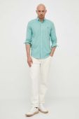 Бавовняна сорочка Polo Ralph Lauren чоловіча колір зелений regular комір button-down (3256668)