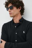 Бавовняна сорочка Polo Ralph Lauren чоловіча колір чорний regular комір button-down (2856465)