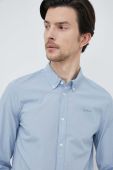 Бавовняна сорочка Pepe Jeans Peyton чоловіча slim комір button-down колір блакитний