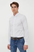 Сорочка Armani Exchange чоловіча колір бежевий slim комір button-down (2954416)