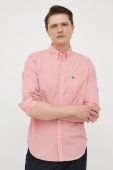 Бавовняна сорочка Lacoste чоловіча колір білий regular комір button-down (3018501)