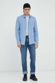 Сорочка з льону Drykorn Ruben regular класичний комір колір блакитний