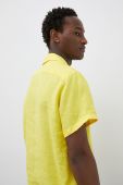 Сорочка з льону Drykorn колір жовтий regular