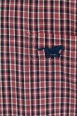 Бавовняна сорочка Mustang чоловіча колір червоний regular комір button-down