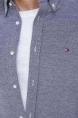 Бавовняна сорочка Tommy Hilfiger чоловіча колір синій slim комір button-down (3112503)