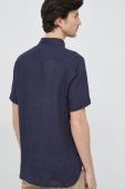 Сорочка з льону Tommy Hilfiger колір синій regular комір button-down (3112533)
