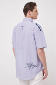 Бавовняна сорочка Tommy Hilfiger чоловіча relaxed комір button-down колір блакитний