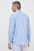 Сорочка з льону Tommy Hilfiger regular комір button-down колір блакитний (3027759)