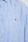 Сорочка з льону Tommy Hilfiger regular комір button-down колір блакитний (3027759)