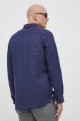 Сорочка з льону Tommy Hilfiger колір синій regular комір button-down (3027749)