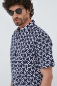 Бавовняна сорочка Tommy Hilfiger чоловіча колір синій regular комір button-down (3136549)