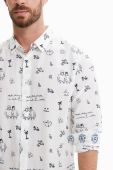 Бавовняна сорочка Desigual чоловіча колір білий regular класичний комір (3027774)