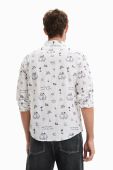 Бавовняна сорочка Desigual чоловіча колір білий regular класичний комір (3027774)