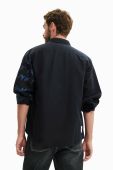 Сорочка Desigual чоловіча колір чорний regular класичний комір (3027785)