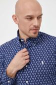 Сорочка Polo Ralph Lauren чоловіча колір синій regular комір button-down (3247498)