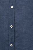 Сорочка з льону United Colors of Benetton колір синій regular класичний комір (3247525)