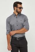 Бавовняна сорочка BOSS BOSS ORANGE чоловіча колір сірий regular з італійським коміром