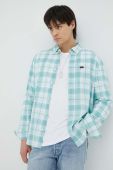 Бавовняна сорочка Lee чоловіча колір зелений regular комір button-down (3128060)