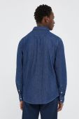 Джинсова сорочка Lee чоловіча колір синій regular класичний комір