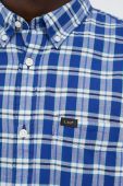 Бавовняна сорочка Lee чоловіча regular комір button-down колір блакитний (3250822)