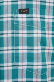Бавовняна сорочка Lee чоловіча колір зелений regular комір button-down (3250825)