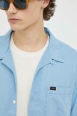 Бавовняна сорочка Lee чоловіча relaxed колір блакитний